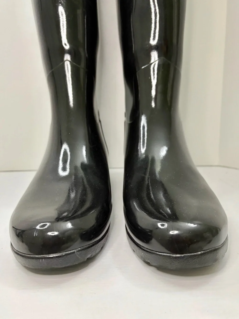 Hunter Women's Original Tall Gloss Rain Boots Black Size 7